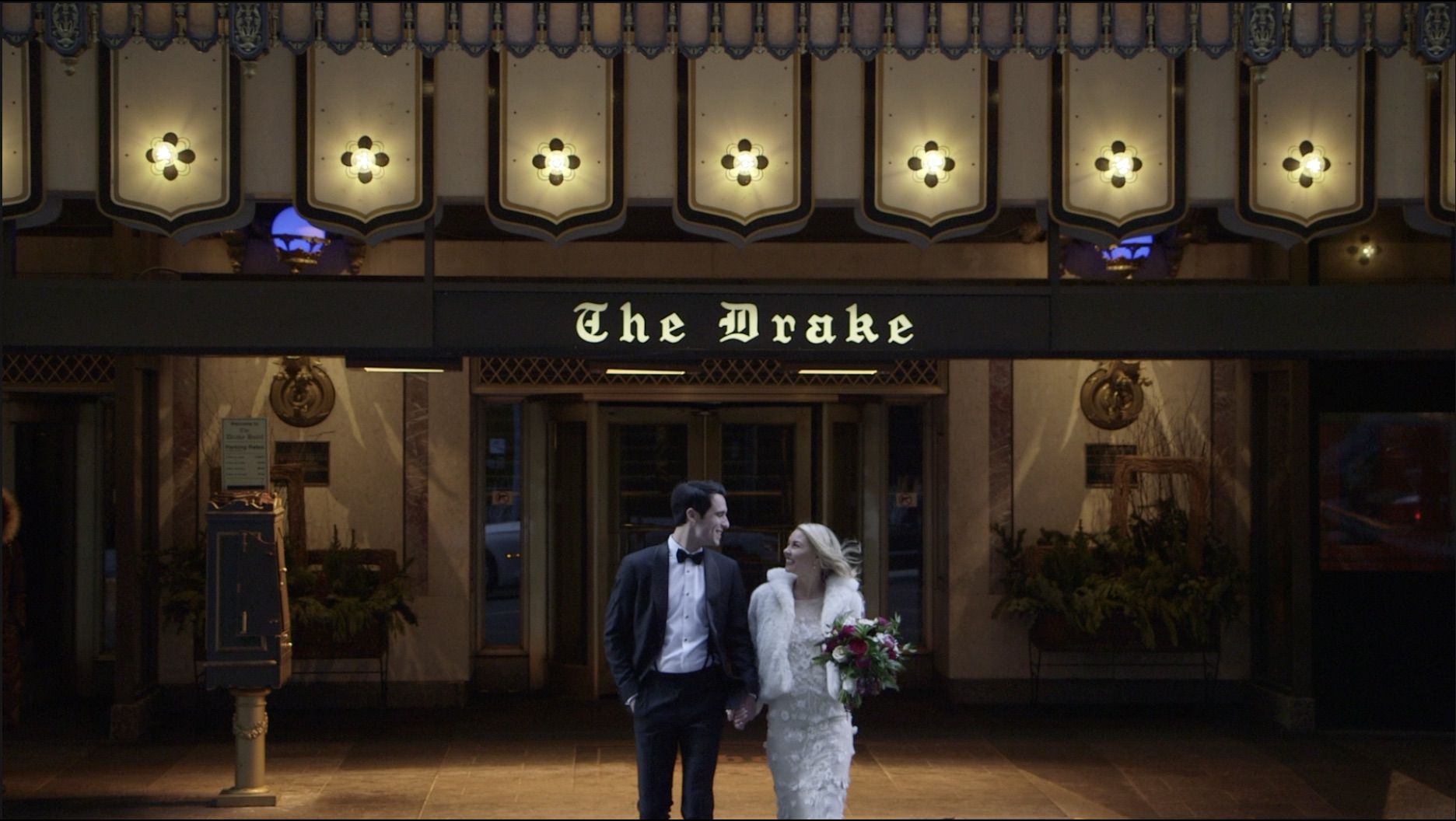 The Drake Chicago Winter Wedding Video / Drake hotel sign