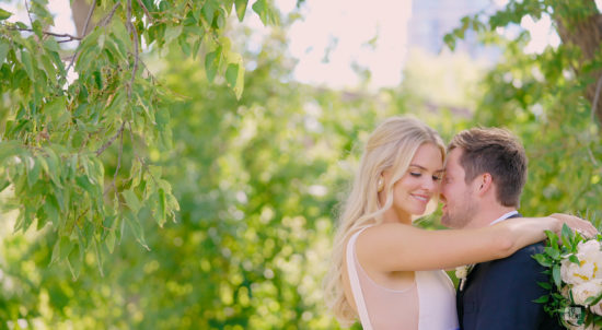 Bride & groom enjoying the beautiful wedding day