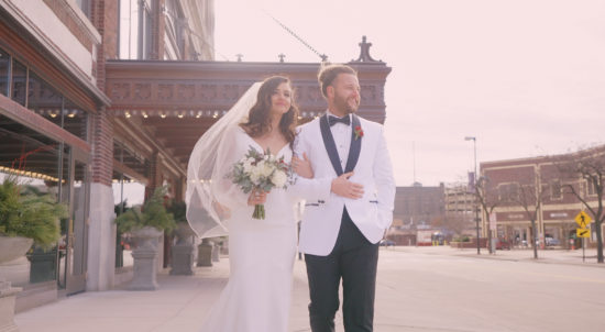 Bride & Groom at Green Bay Wedding
