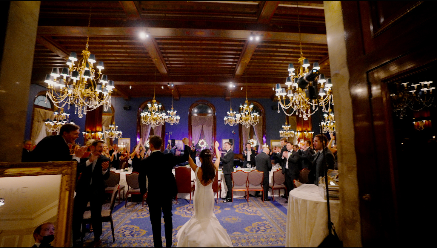 Bride and groom at Union League Club Chicago wedding reception