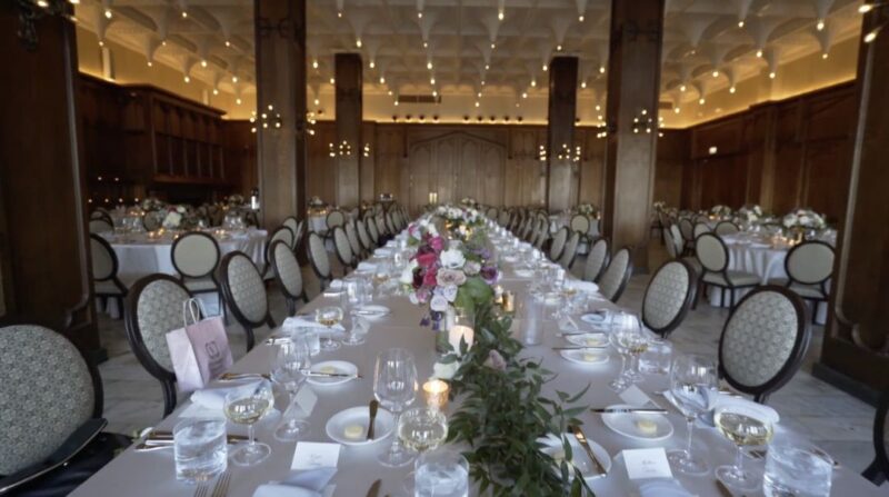 The wedding reception will be held at the White City Ballroom at the Chicago Athletic Association.