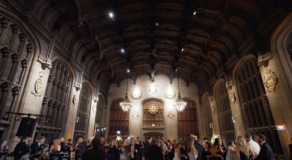 The dance floor was full during Ken Arlen's performance at the University Club of Chicago.