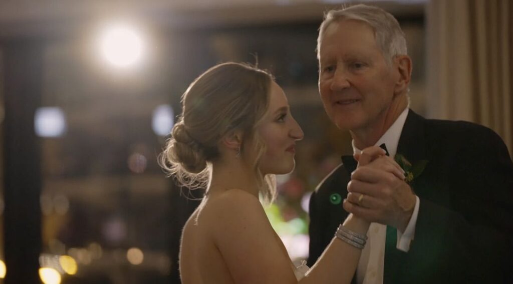 Father-daughter dance at the Langham Chicago, in the Devonshire Ballroom.