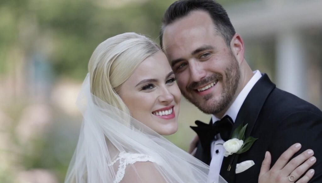 The bride had her hair and makeup done by Rare Bird Beauties before having her wedding pictures taken.